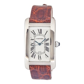 Cartier Tank Americaine 18K White Gold Watch Ref. W2603256 / 1741, circa 2005