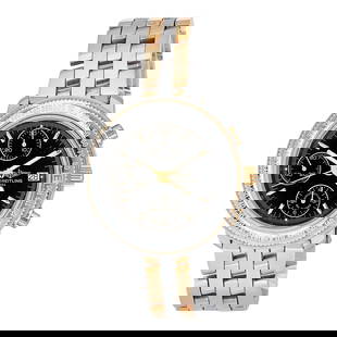 Breitling Astromat 18K Yellow Gold and Stainless Steel Watch Ref. D20405, circa 1990: BRAND: Breitling; REF. #: D20405; CONDITION: Pre-owned, Good; YEAR: Circa 1990; ADDITIONAL COMMENTS: Comes with 1 additional link, Case and bracelet with scratches throughout, Crystal with scratches;