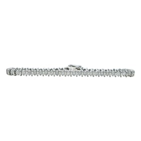 14K White Gold Diamond 2 ctw Tennis Bracelet