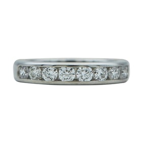 Tiffany & Co. Tiffany Setting Platinum Diamond Half-Eternity Band Ring