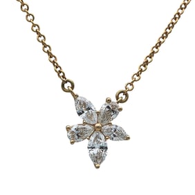 Tiffany & Co. Victoria 18K Rose Gold Mixed-Cut Diamond Cluster Necklace