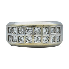 18K White Gold Diamond 0.80 ctw Band Ring