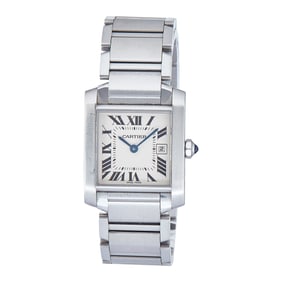 Cartier Tank Francaise Stainless Steel Watch Ref. W51011Q3 / 2465,  2005