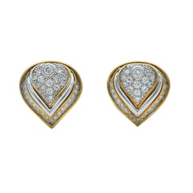 Rosa Bisbe 18K Yellow and White Gold Earrings