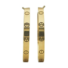Cartier Love 18K Yellow Gold Hoop Earrings