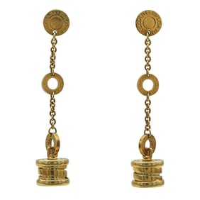Bvlgari Bulgari B.zero1 18K Yellow Gold Dangle Drop Earrings