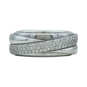 Piaget Possession 18K White Gold Diamond Spinner Band Ring
