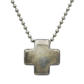 Tiffany & Co. Sterling Silver Swiss Cross Pendant Necklace