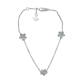 Graff Wild Flower Petite Pavé Diamond 18K White Gold Bracelet