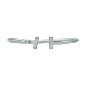 Tiffany & Co. Tiffany T 18K White Gold Open Bangle Bracelet