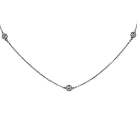 Tiffany & Co. Elsa Peretti Diamonds by the Yard Platinum Diamond Necklace