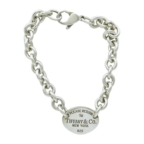 Tiffany & Co. Return to Tiffany Sterling Silver Tag Charm Bracelet