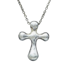 Tiffany & Co. Elsa Peretti Sterling Silver Cross Pendant Necklace
