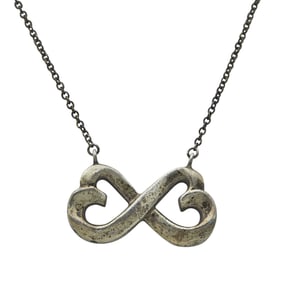 Tiffany & Co. Paloma Picasso Infinity Hearts Sterling Silver Pendant Necklace