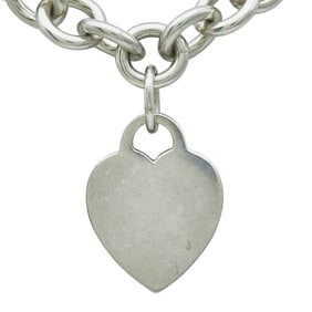 Tiffany & Co. Return To Tiffany Sterling Silver Engravable Heart Tag Necklace