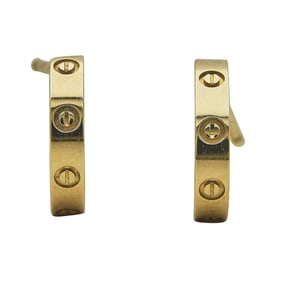 Cartier Love 18K Yellow Gold J Hoop Earrings