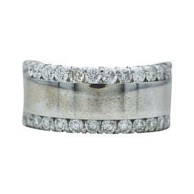 14K White Gold Diamond approx. 1.20 ctw Band Ring