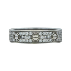 Cartier Love 18K White Gold Diamond Ring