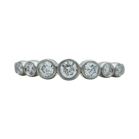 Tiffany & Co. Jazz Platinum 7 Stone Graduated Diamond Band Ring