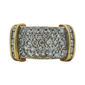 14K Yellow Gold Diamond Band Ring