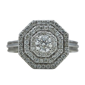14K White Gold Lab-Grown Diamond Tiered Engagement Ring