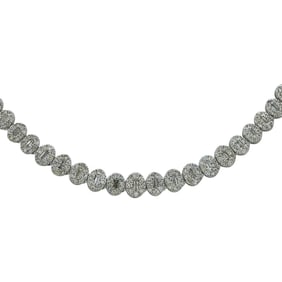 14K White Gold Diamond Illusion Necklace