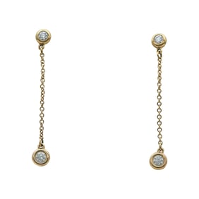 Tiffany & Co. Elsa Peretti 18K Yellow Gold Diamond Drop Earrings