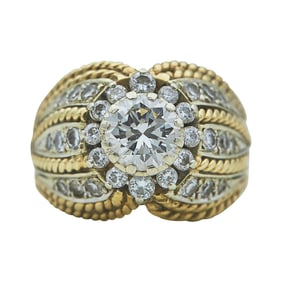 14K Yellow Gold 1.00 carat Diamond Engagement Ring