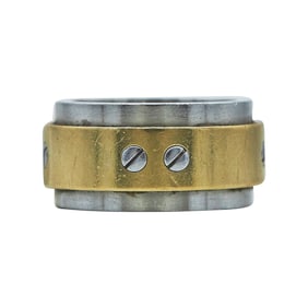 Cartier Santos 100 18K Yellow Gold and Stainless Steel Ring
