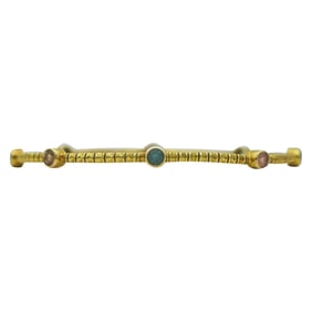 LALAoUNIS 18K Yellow Gold Multi Gem-Set Bangle Bracelet