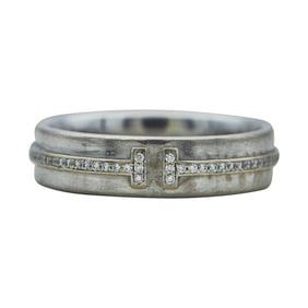 Tiffany & Co. Tiffany T 18K White Gold Diamond Band Ring