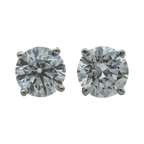 14K White Gold Diamond approx. 1.80 ctw Stud Earrings