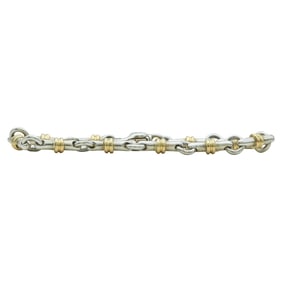 Tiffany & Co. Sterling Silver and 18K Yellow Gold Donut Link Necklace and Bracelet Set