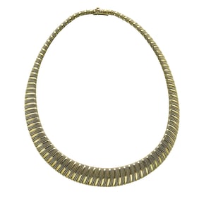 18K Yellow Gold Flexible Collar Necklace