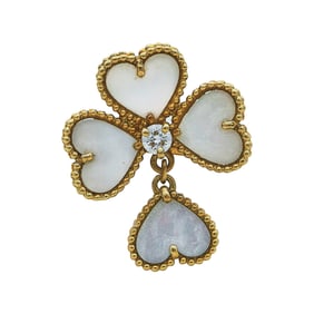 Van Cleef & Arpels Sweet Hearts 18K Yellow Gold Mother-of-Pearl Ring