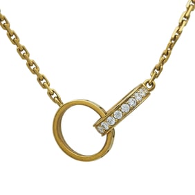 Cartier Love 18K Yellow Gold Half-Paved Diamond Pendant Necklace