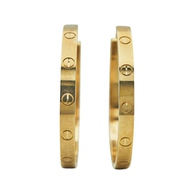 Cartier Love 18K Yellow Gold Hoop Earrings