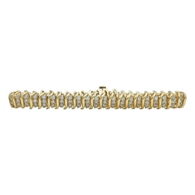 14K Yellow Gold Diamond approx. 2.70 ctw Tennis Bracelet
