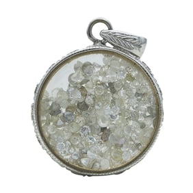 Platinum Diamond Shaker Locket Pendant