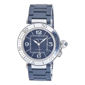 Cartier Pasha Seatimer Stainless Steel Watch Ref. W31077U2 / 2790, circa 2015