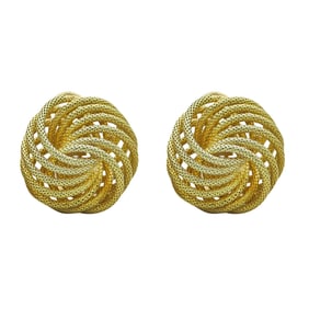 Buccellati 18K Yellow Gold Knot Earrings