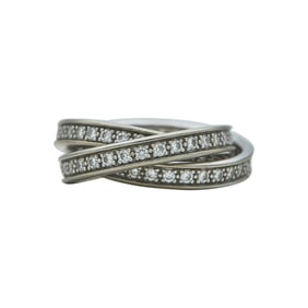 Cartier Trinity 18K White Gold Diamond Ring
