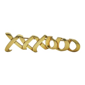 Tiffany & Co. Paloma Picasso XO 18K Yellow Gold Brooch Pin
