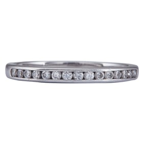 Tiffany & Co. Platinum Diamond Half Eternity Band Ring