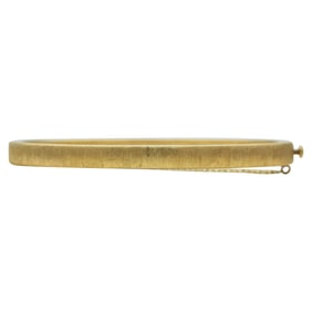 Buccellati Brushed 18K Yellow Gold Hinged Bangle Bracelet