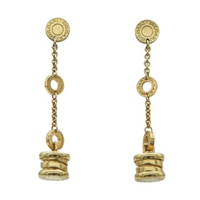 Bvlgari Bulgari B.zero1 18K Yellow Gold Dangle Drop Earrings