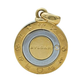 Bvlgari Bulgari Horoscope Capricorn 18K Yellow Gold, Stainless Steel and Diamond Pendant