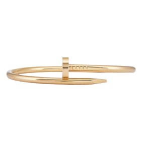 Cartier Juste un Clou 18K Yellow Gold Hinged Bangle Bracelet, size 19