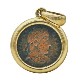 Bulgari Bvlgari Monete 18K Yellow Gold Ancient Coin Pendant