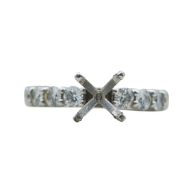 Shane Co. 14K White Gold Diamond Engagement Ring Setting